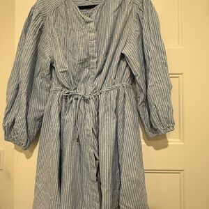 H&M Light Blue Striped Top